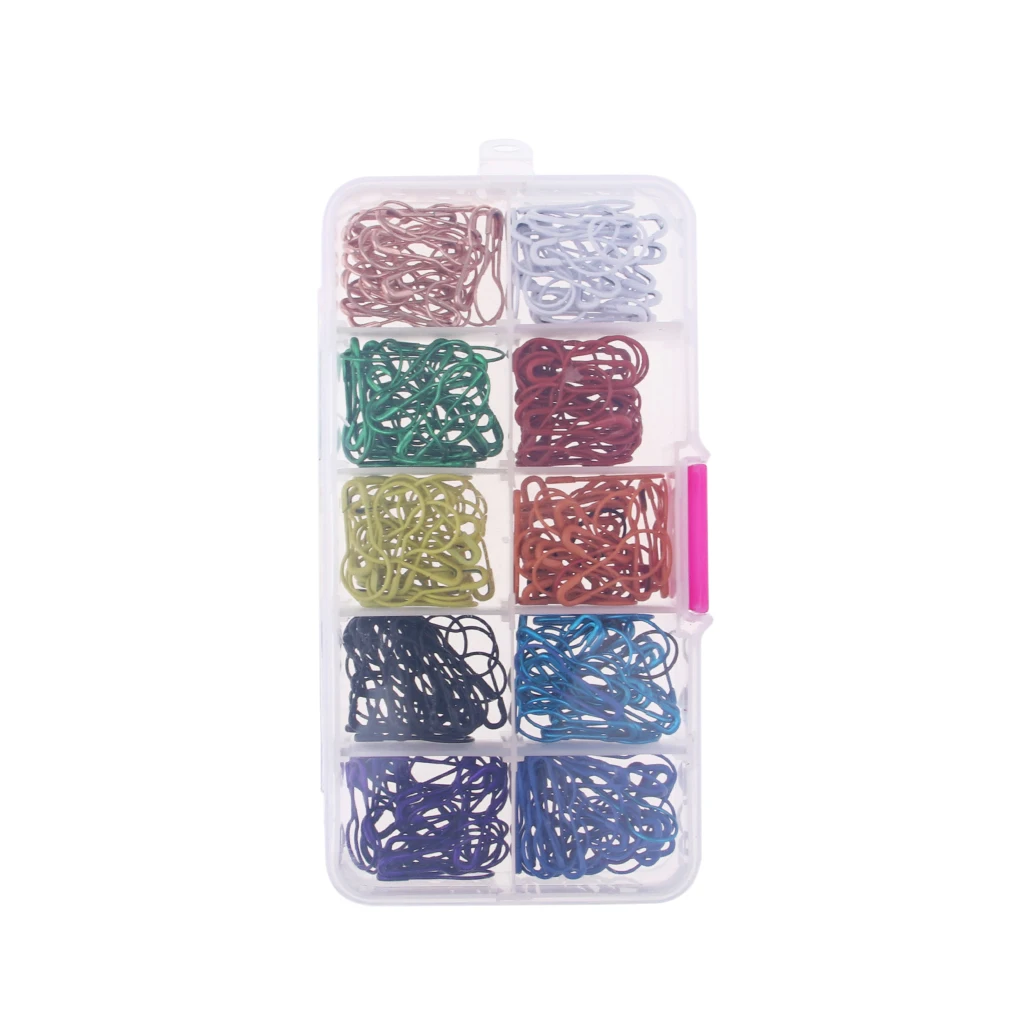 300pcs Multi-colors Bulb Pins Gourd Safety Pins Metal Calabash Pins Markers Pins Coilless Fastener Clips for Sewing Knitting