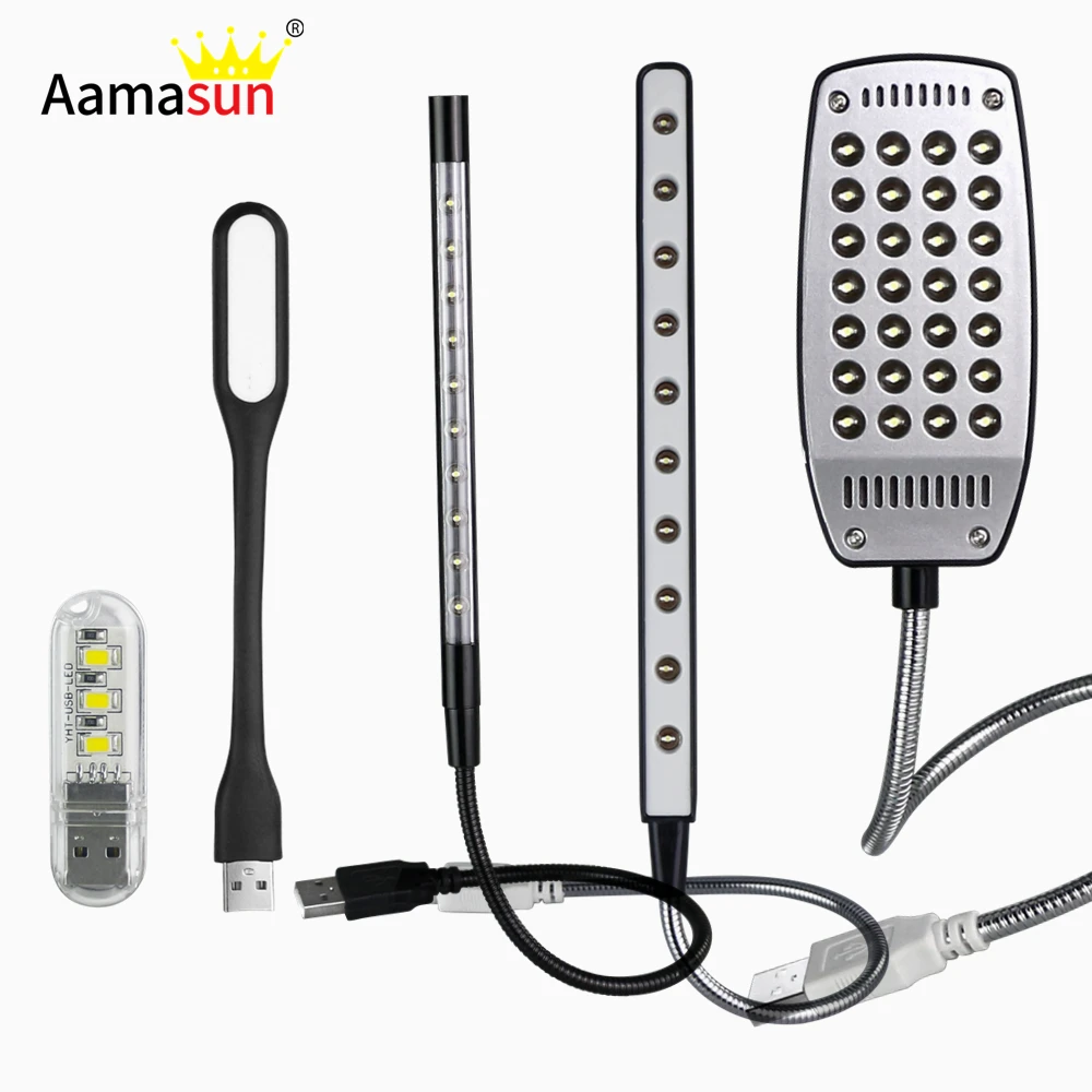 

USB Cable LED Night light Eye Care Study Work LED Desk Table Book Reading lamp For PC Notebook Powerbank 5V Power Supply 1Pcs
