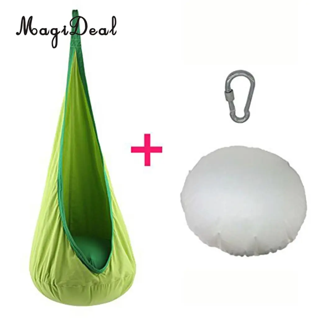 70KG Kids Indoor Outdoor Swing Seat Hanging Hammock Inflatable Cushion Chair Playhouse Toy