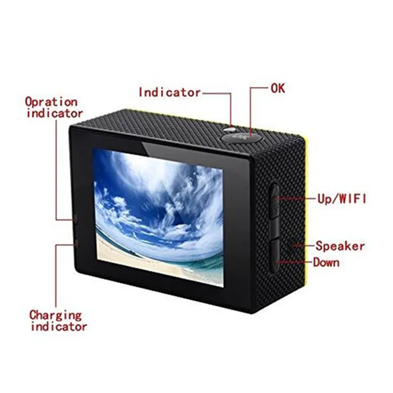 Sansnail SJ8000 4K камера Ultra HD Novatek 96660 экшн-камера WiFi 2,0 ''lcd спортивная видеокамера 30 Водонепроницаемая мини DV камера