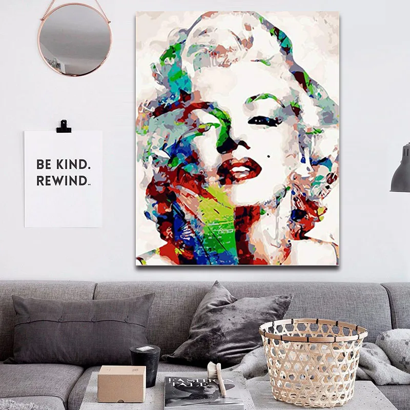 

DIY colorings pictures by numbers with monroe picture drawing painting by numbers framed Home