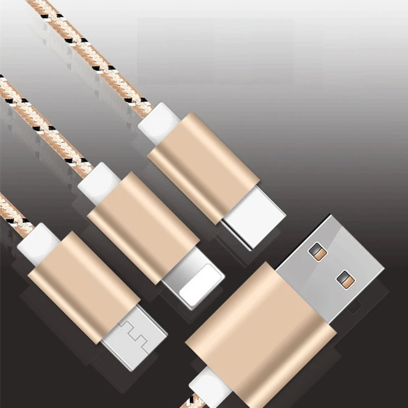 CHOETECH 3 in1 كابل يو اس بي متعددة 3A شحن نوع C المصغّر usb كابل الهاتف المحمول الكابلات ل فون XS ماكس سامسونج xiaomi