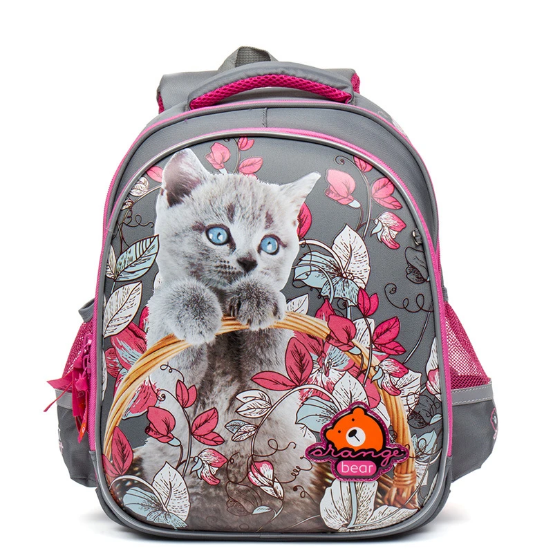 

Children School Bags Girls Cartoon Cars Butterfly Orthopedic Backpacks Waterproof Nylon School Backpack Kids Rucksack Grade 1-4