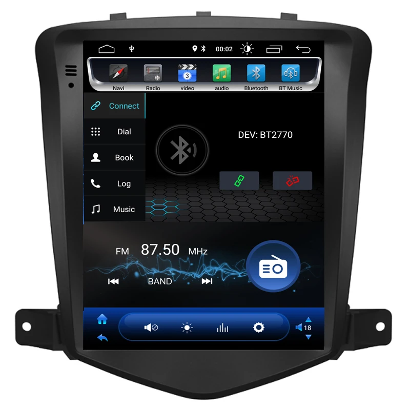Perfect vertical screen Car Radio Multimedia Video Player Navigation GPS Android For Chevrolet CRUZE accessories sedan no dvd 2 din 1