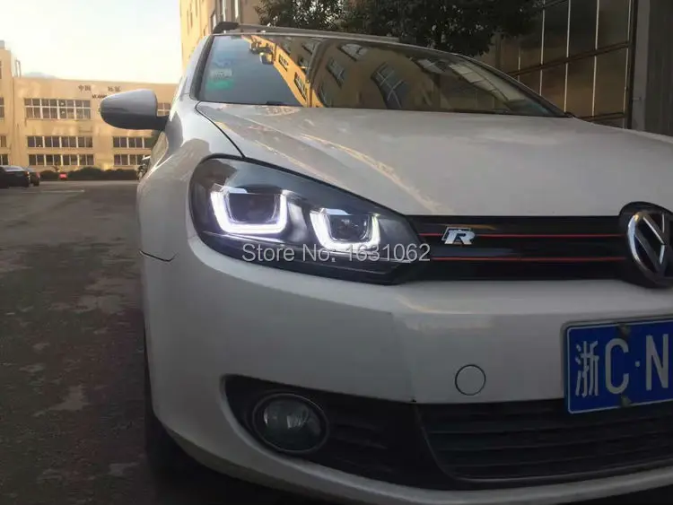 Для VW Golf 6 светодиодный головной фонарь от 2010 до 2012 лет с линзы проектора bi xenon