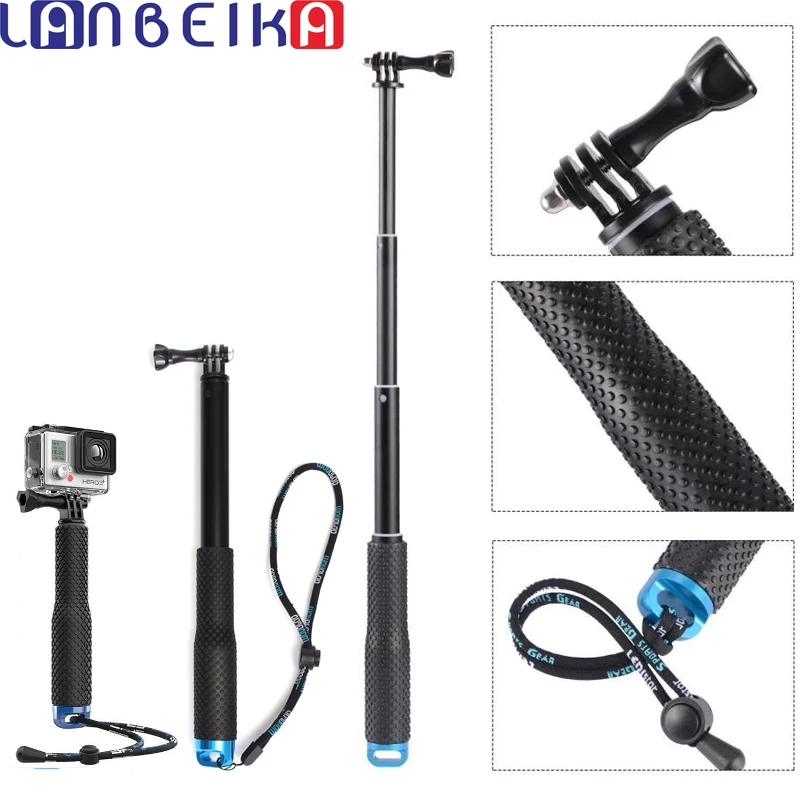 Монопод для селфи LANBEIKA алюминиевый монопод 19/36 дюйма GoPro Hero 9 8 7 6 5 4 SJCAM SJ4000 SJ5000 SJ6 SJ9