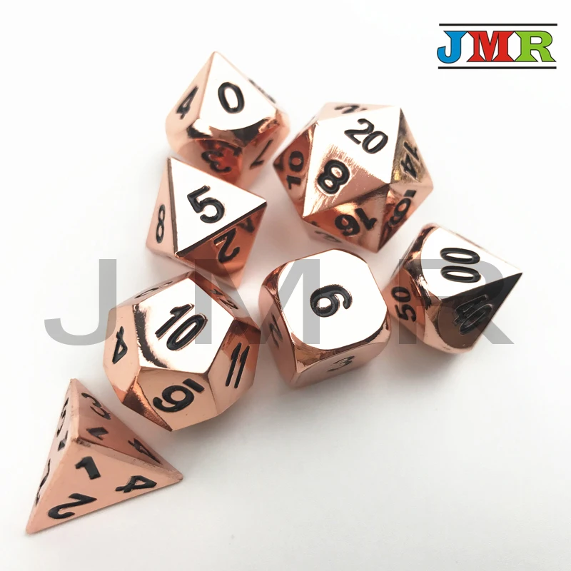 Высококачественные металлические игральные кости из сплава Juegos De Mesa Dados Rpg набор D4 D20 для Dnd настольной игры с