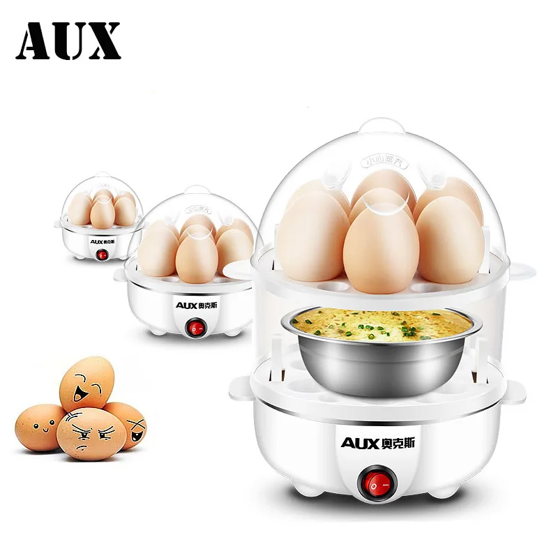 

AUX Electric Auto-Off Generic Multi-function Electric Egg Cooker 7 Eggs Boiler Steamer Cooking Tools Kitchen Utensils Breakfast