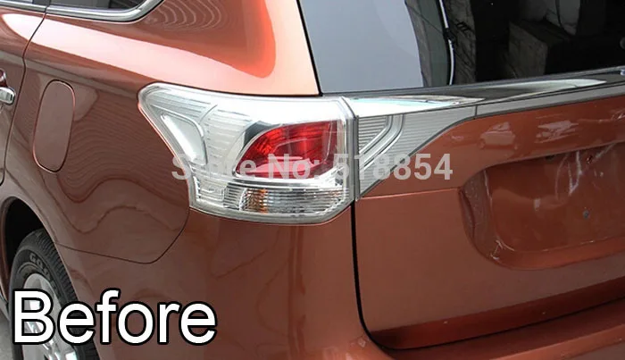 Высокое качество ABS Chrome Задняя крышка лампы отделкой 4 шт./компл. для 2013 Mitsubishi Outlander