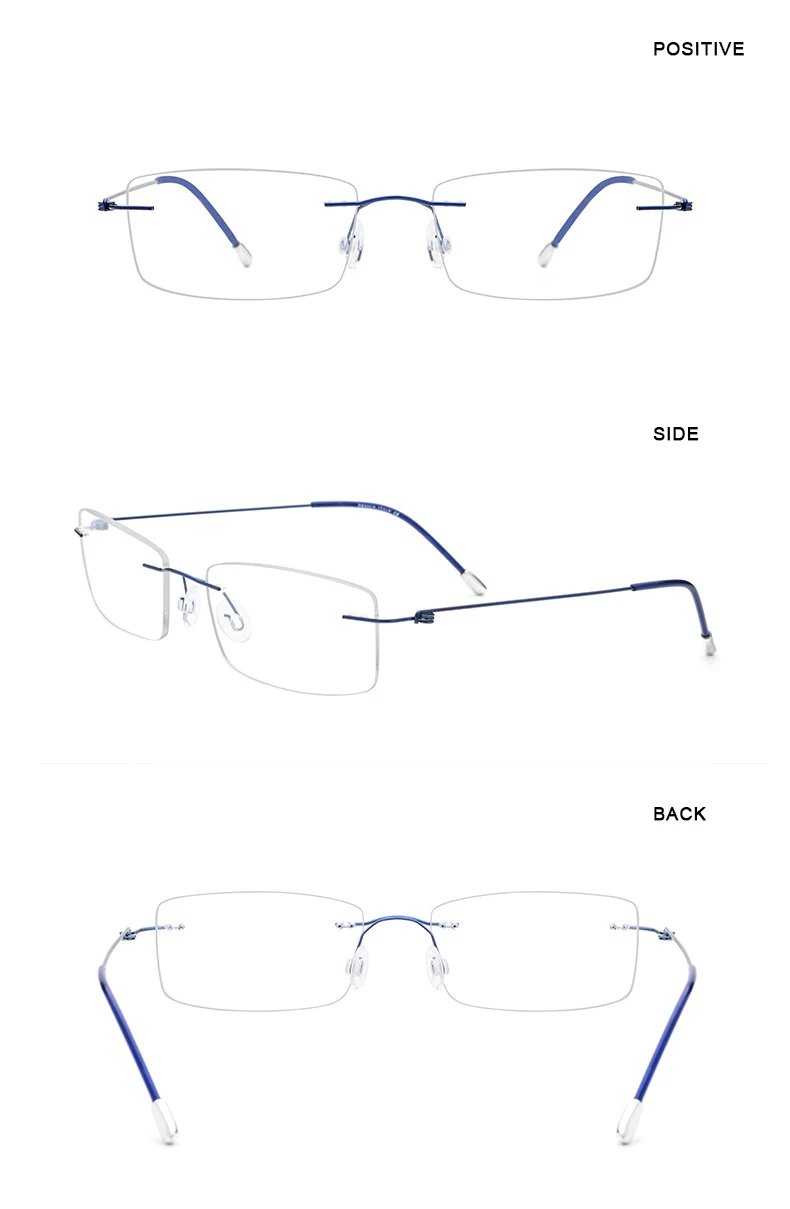 Квадратные очки без оправы, оправа для мужчин, титановые ультралегкие очки по рецепту, женские очки для близорукости, оптическая оправа, корейские Безвинтовые очки