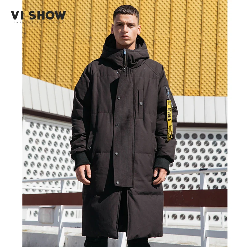 VIISHOW серый утиный мужской пуховик брендовая зимняя куртка для мужчин Doudoune Homme новая однотонная мужская зимняя куртка пальто YC2659174