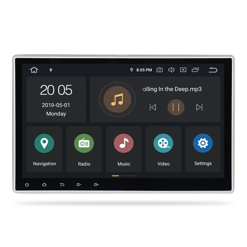 Sale 10.2" 2 Din Car Radio GPS Android 9.0 DSP Universal Car Stereo Touch Screen Bluetooth GPS Navigation System 1