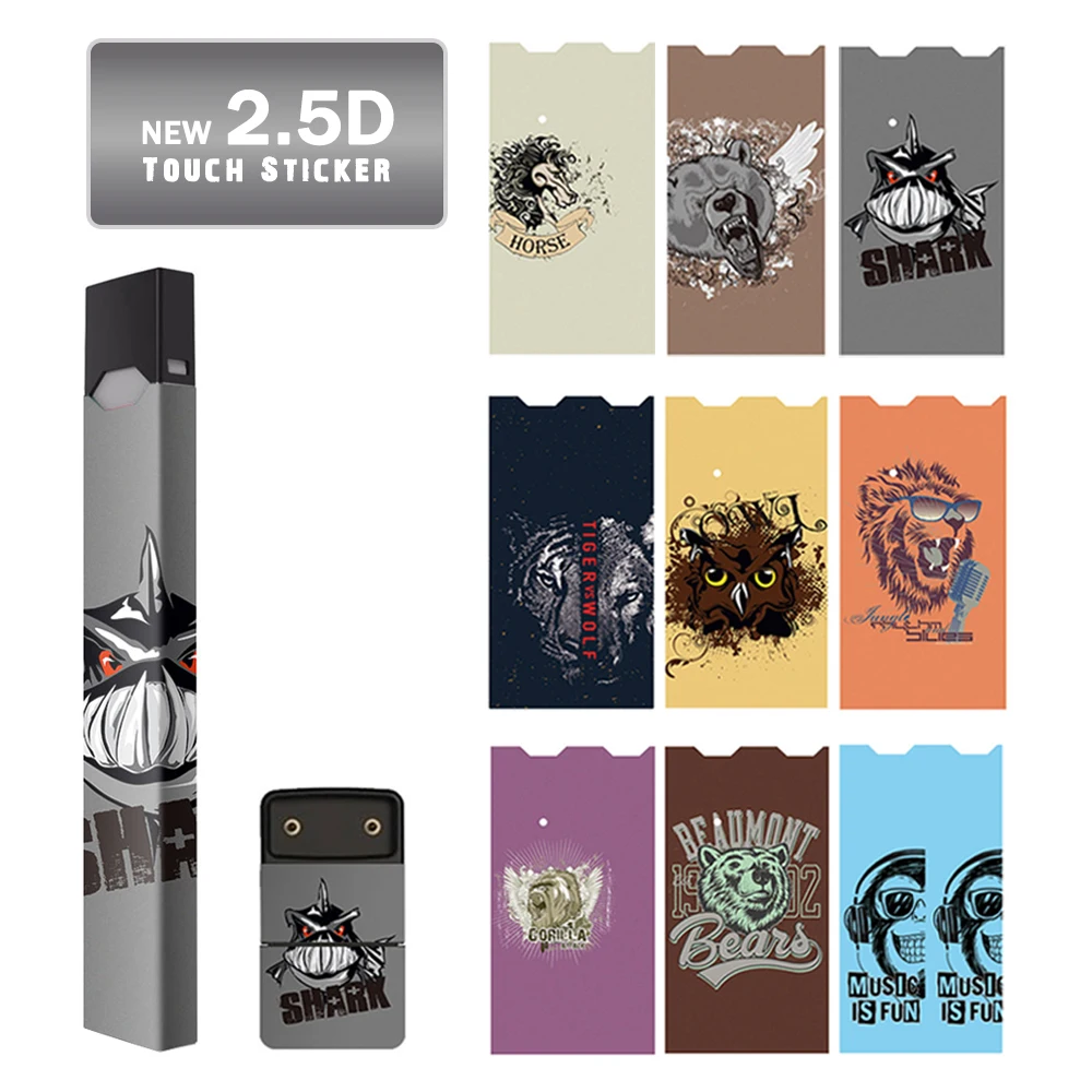

SHIODOKI 2 Pack Juul Skin Decal for Pax JUUL 2.5D Technology Ultra Thin Protective Sticker for JUUL Wraps Cases -Animal