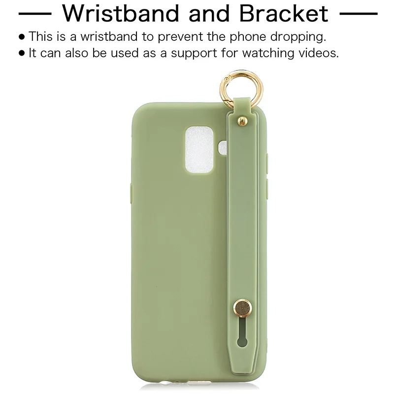 

For Samsung A6 2018 A6 PLUS Jelly Cover Stand Case,J4 2018 J4 J6 PLUS S9 Sweety Wrist Band TPU Protective Anti-Crack Cover Funda