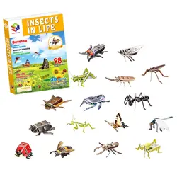 98 шт. 3D креативные насекомые бабочки Бумажная модель ручной работы головоломки собранная игрушка для детей модель строительные наборы