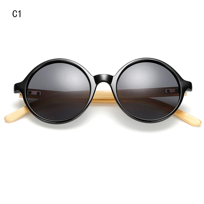 Qigge Ретро Мужские деревянные очки, бамбуковые женские солнцезащитные очки, фирменный дизайн, солнцезащитные очки Пластик оправы Солнцезащитные очки UV400 - Цвет линз: C1