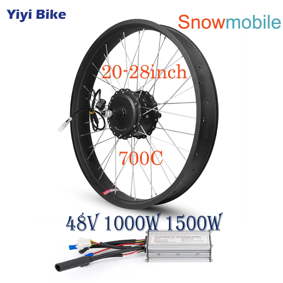 Sale 36V 48V 500W Fat Bike Electric Bike Conversion Kit BLDC Motor Cassette Screw 20 26 inch 700C Rear MotorWheel Direct Drive Motor 5