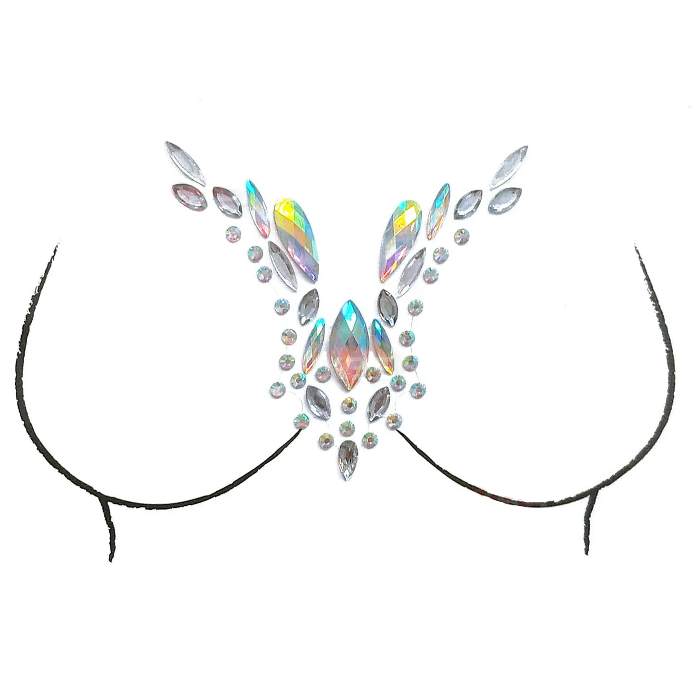 Клейкий липкий стикер для драгоценных камней Макияж Лицо Boob кристалл драгоценности фестиваль блеск драгоценные камни вечерние наклейки для макияжа s для боди-арта краски