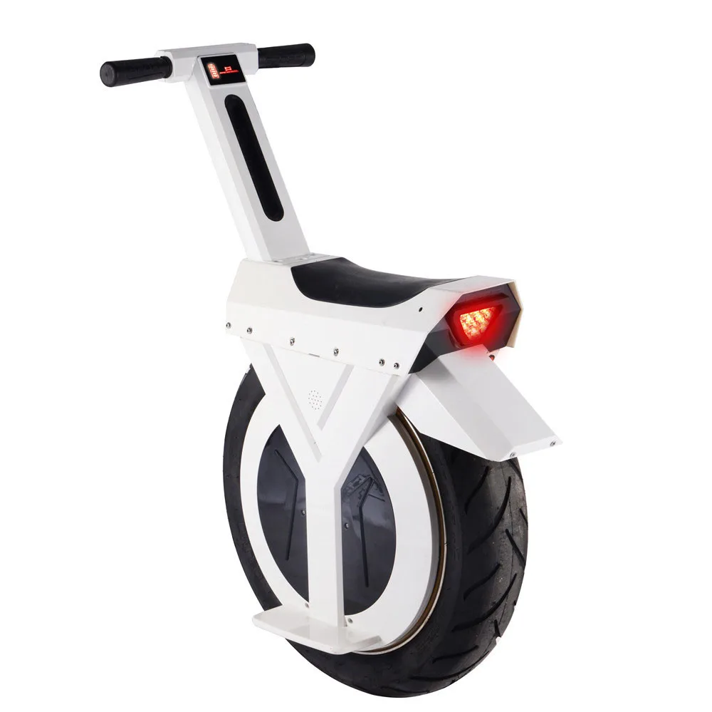 Самобалансирующийся Одноколесный мотоцикл электрический Одноколесный велосипед 1" внедорожные шины Одноколесный скутер S3Y - Цвет: White