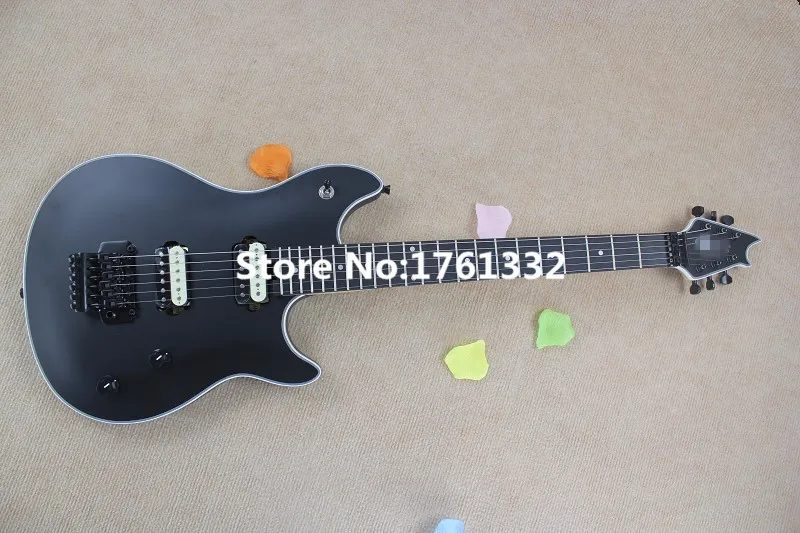 

Factory custom tremolo matt black electric guitar with 2 humbucking pickups, can be changed as request