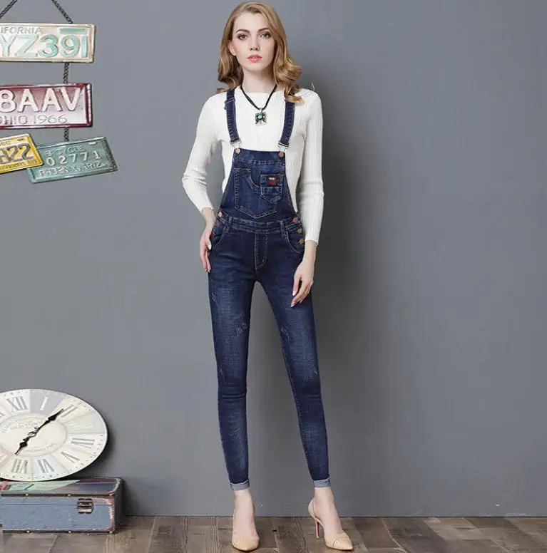 DTYNZNewest женские джинсы комбинезоны узкие полной длины узкие джинсовые брюки для женщин Комбинезоны Размеры 26/31 ковбойские джинсы S23