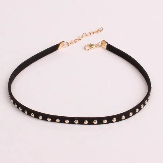 

New arrival Punk Choker Silver Plated Sexy Rvet Collar Black Velvet Women Necklace Minimalist Design Collier Jewelry Gift 1N422
