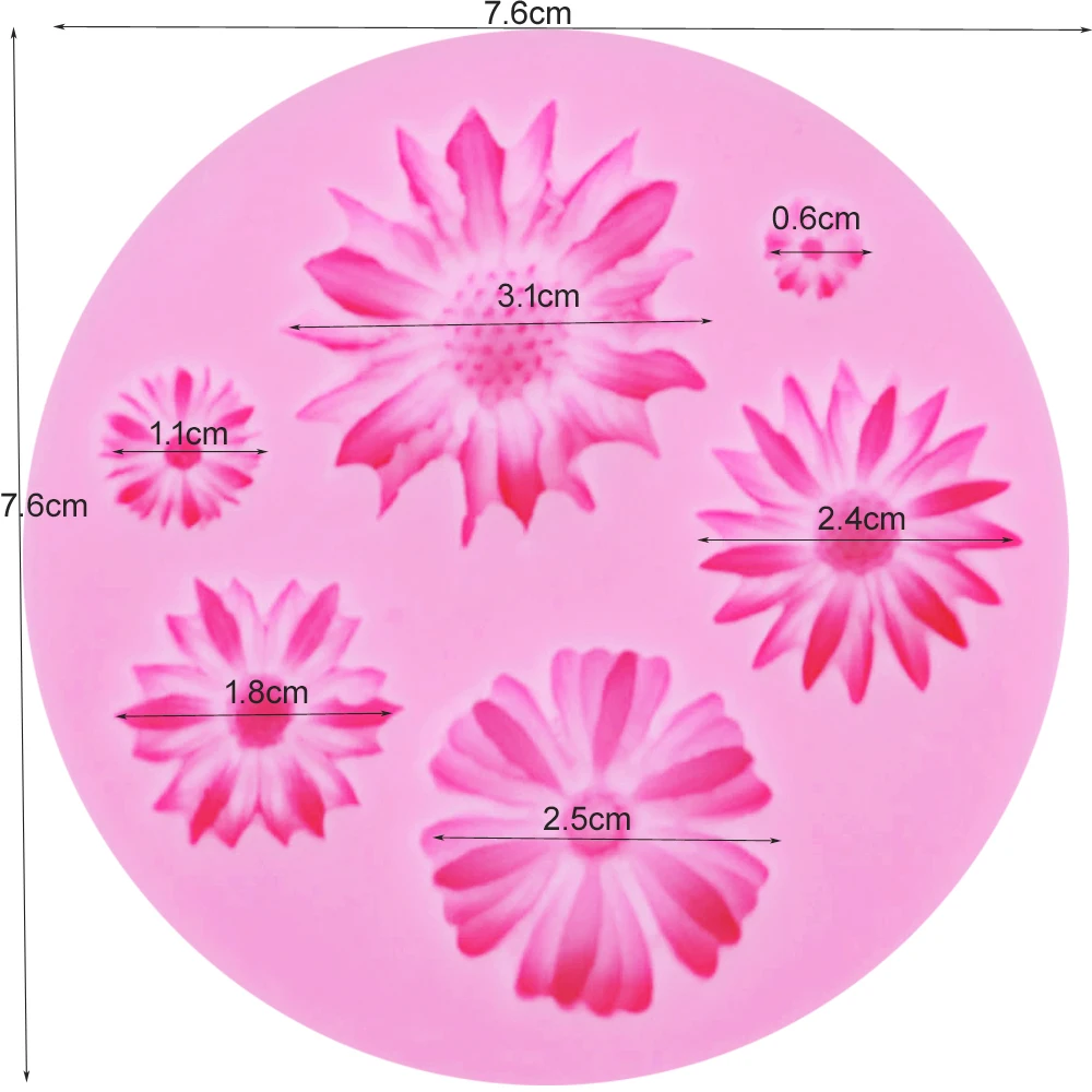 M116 Подсолнух силиконовые помадные формы инструменты для украшения шоколадного торта для полимерной глины ремесла DIY Инструменты