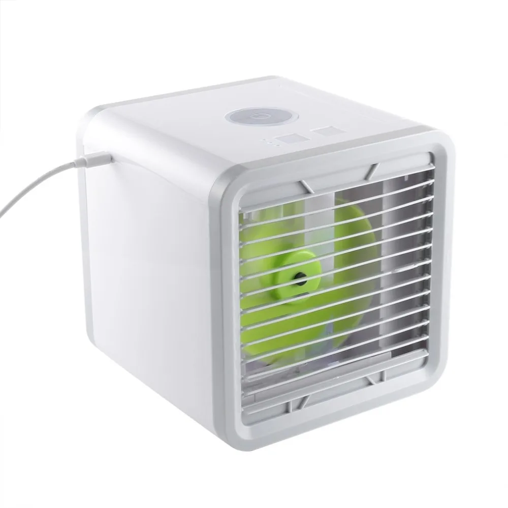

Mini Air Conditioner Portable Air Cooling Fan Air Cooler Fan with LED Lights USB Cable Humidifier Purifier for Home Office