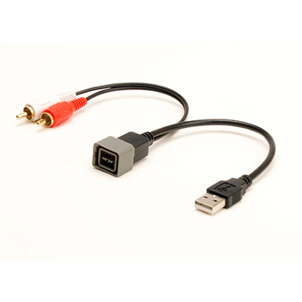 Автомобильный USB адаптер 2 RCA с удержанием 8 контактным интерфейсом и кабелем для