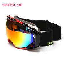 Зимние лыжные очки снежные спортивные снегоходы с защитой от тумана УФ для лыжных очков Лыжные Сноуборд для мужчин и женщин катание на лыжах