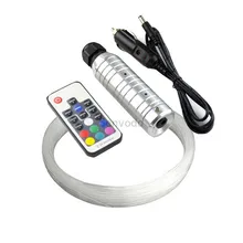 Волоконно-оптический звезда потолочные светильники комплект DC12V RGB светодиодный свет двигателя+ 100 шт. 0,75 мм 2 м оптического волокна волоконно-оптического кабеля для использования в автомобиле
