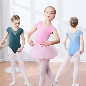 

Ballet Leotard For Girls New Arrival Vintage Sweet Lace Ballet Dress Children High Quality Short Sleeve Ballet Dancing Skirt