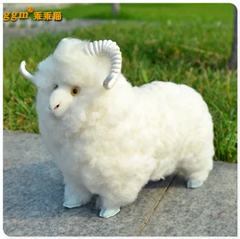 

simulation animal white sheep 22x17cm model toy polyethylene & furs handicraft,decoration gift,baby toy d251
