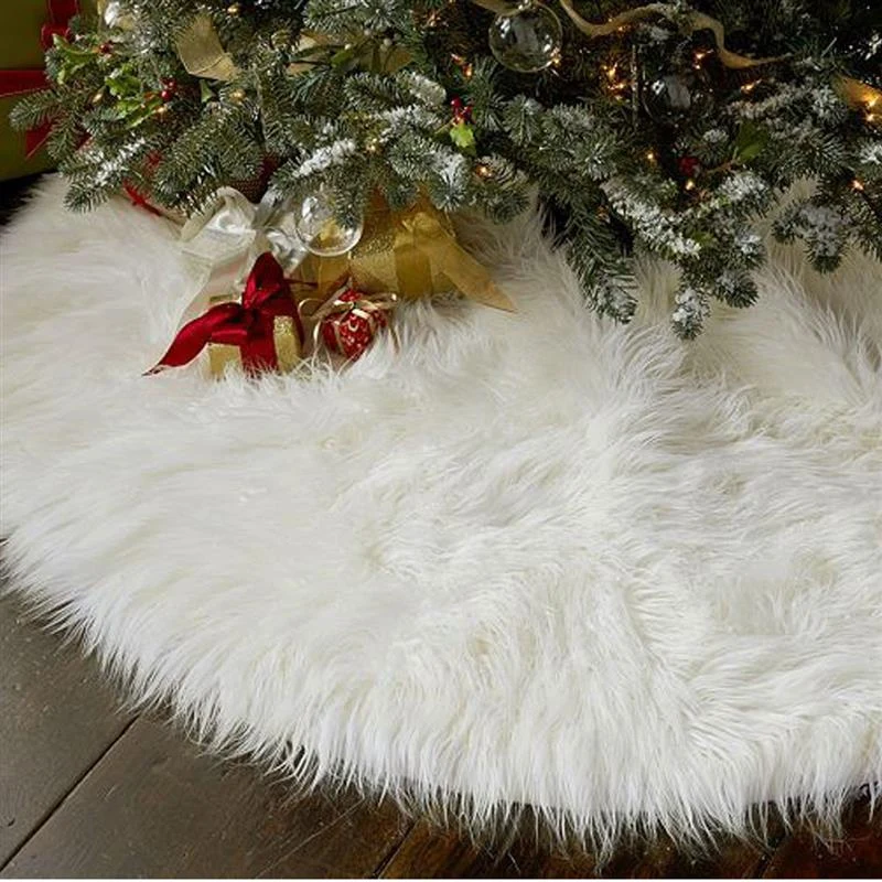 Новогодний домашний декор, вечерние юбки с елкой, креативные белые плюшевые юбки с елкой, меховой ковер, Рождественское украшение