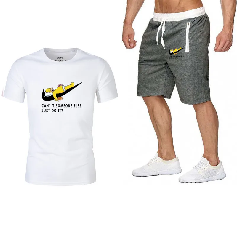 

Trend Brand tracksuit men Two Piece short pant+t-shirts 2019 summer cool Sweatshirts Suit Male chandal hombre jogging homme Suit