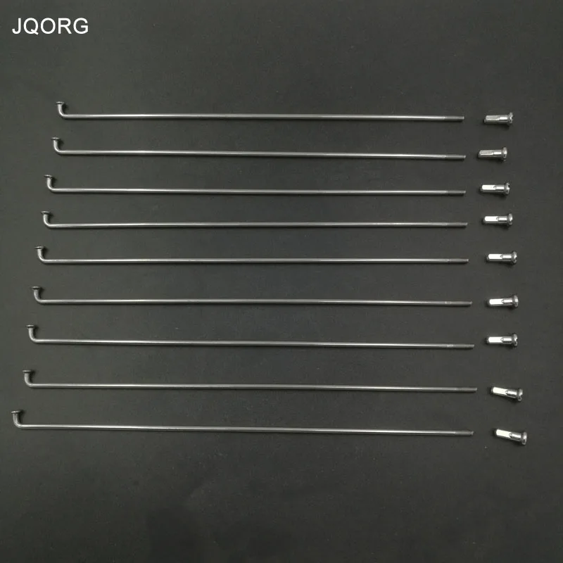 

JQORG 12G Spokes 72 Pieces A Lot Diameter 2.6mm Electric Bike Motor Wheel Spokes Sliver Color J-bend E-bike Spokes With Nipples