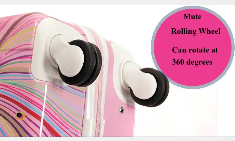 Для женщин печати чемодан с выдвижной ручкой обувь для девочек розовый цветок лилии узор дорожного чемодана ABS + PC Универсальный колёса