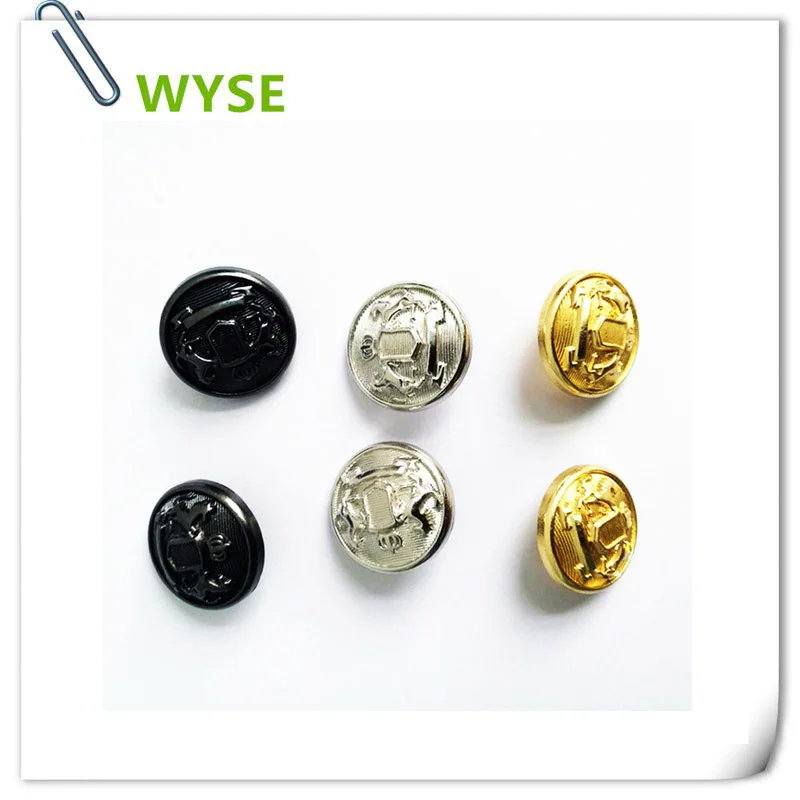 WYSE 10pcs lot 40L/ 25MM Fashion buttons Alloy Metal Shank Button round