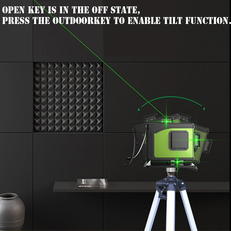 XEAST 16 line 4D лазерный уровень 360 вертикальный и горизонтальный лазерный уровень самонивелирующийся перекрестный 4D зеленый лазерный уровень с наружным