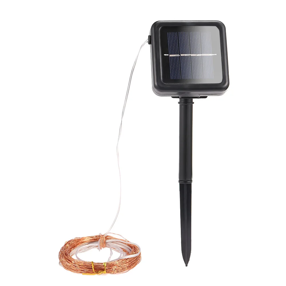 8 режимов Lightme IP65 Водонепроницаемый Солнечная приведенная в действие Медный провод светодиодный свет шнура на открытом воздухе украшения