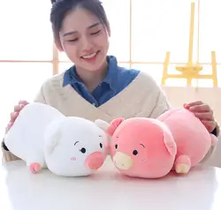 Прекрасный белый розовый плюшевые кукла животных свинья игрушка для малыша подарок может быть подушку и рук