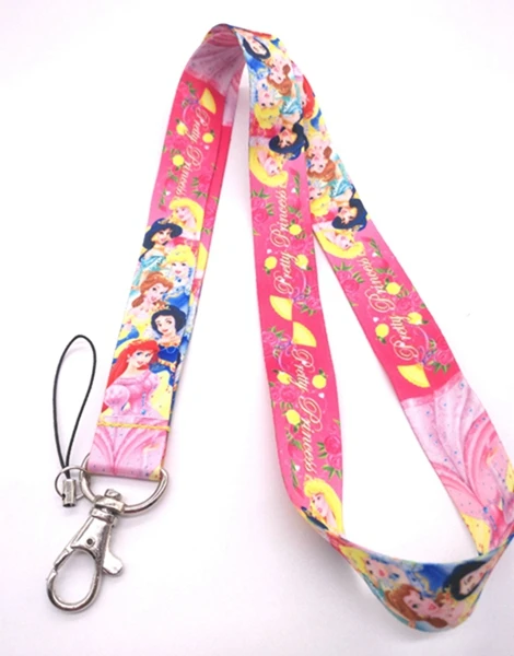 

New 1 pcs princess Cello Phone Key Chain Neck Strap Keys Lanyards gift X-31