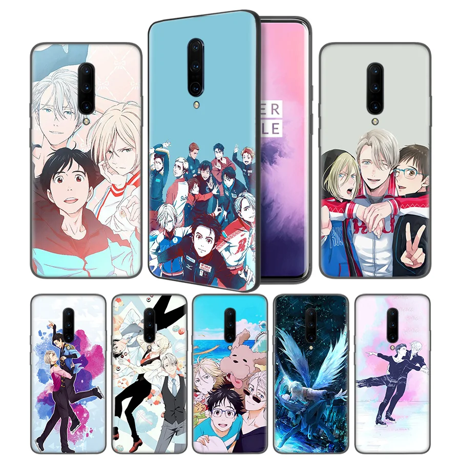 Yuri On Ice Soft Black Silicone Case Cover for font b OnePlus b font 6 6T
