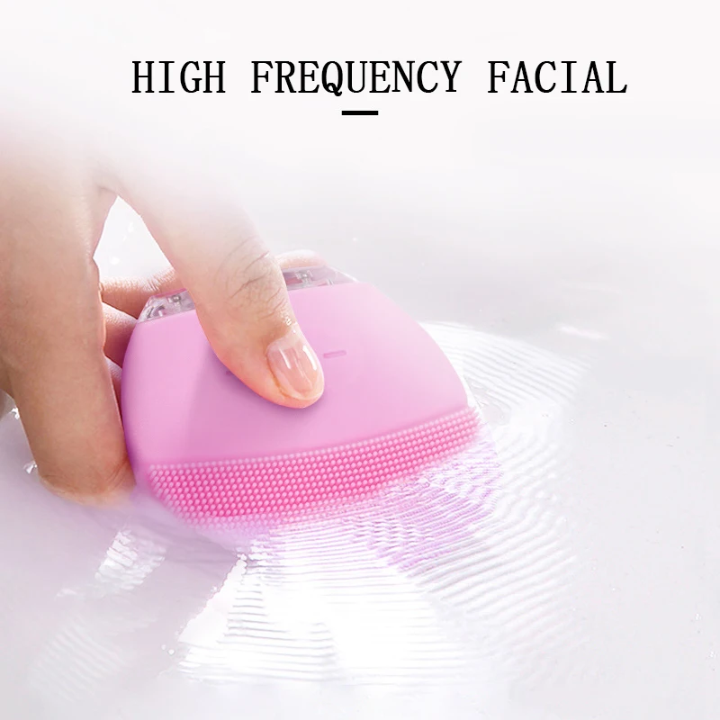 Nuevo cepillo limpieza facial cepillo facial silicona Mini Hifu limpiador facial ultrasonico exfoliante facial Masajeador de rostro a prueba de agua eléctrico de limpieza de poros profundos