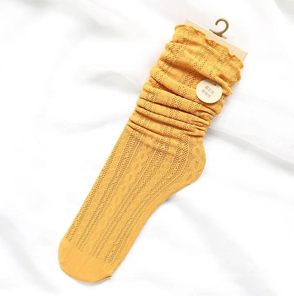 HENNY Рю новые весенние Летние Элегантные полые носки высокого качества тонкие женские ворсовые носки милые сексуальные Цветочные Носки