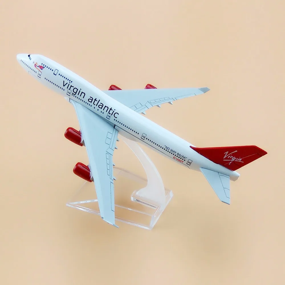 16 см с металлическими заклепками; туфли-лодочки Air British Virgin Atlantic Airways Boeing 747 400 B747 самолет модель самолета Модель w Стенд самолетов
