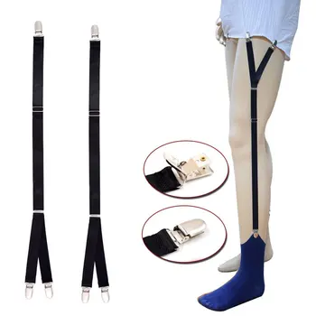 

1 Pair Men's Shirt Suspenders Stays Holder For Shirt High Elastic Uniform Business Style Suspender Shirt Garters For Men Wear