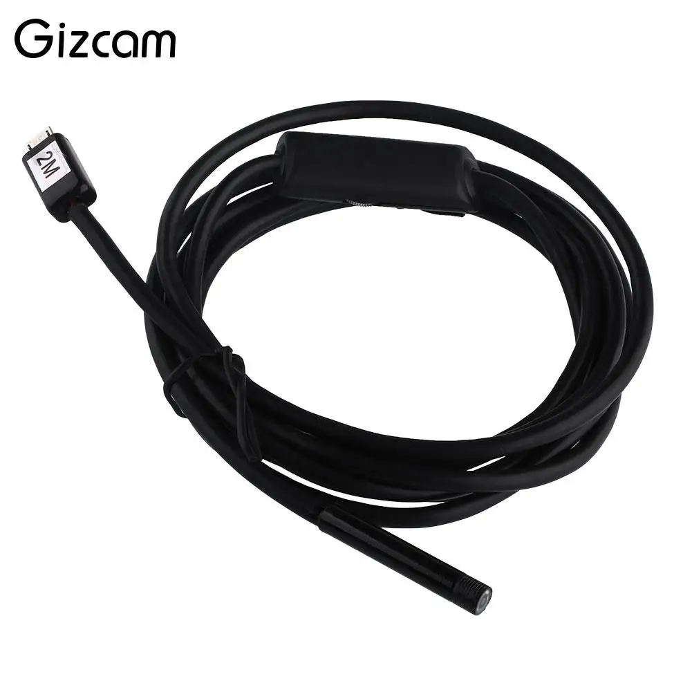Gizcam 2 м 5 мм 6 светодиодный Android смартфон Водонепроницаемый эндоскоп для осмотра
