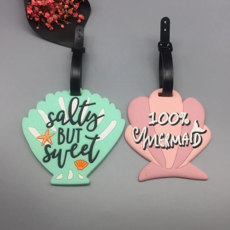 

Travel Accessories Creative Cartoon Shell Luggage Tags Silica Gel Girl Suitcase ID Addres Holder Baggage Boarding Portable Label
