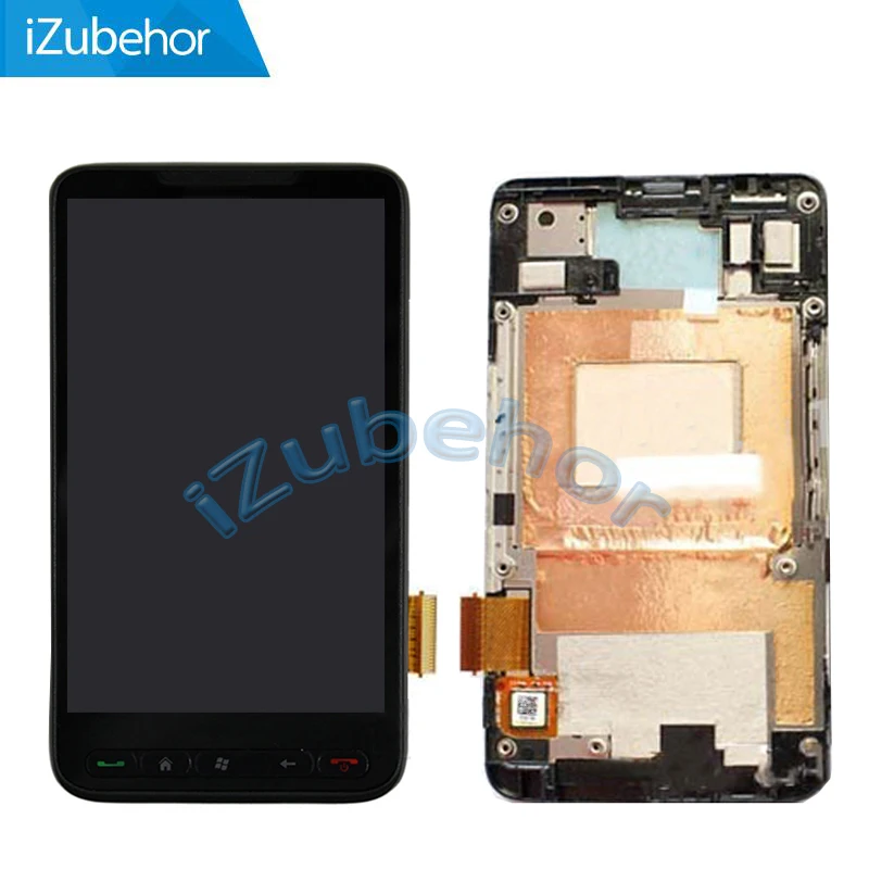 

100% Warranty black Lcd Display With Touch Screen Digitizer Assembly + frame For HTC Touch HD 2 T8585 by free shipping